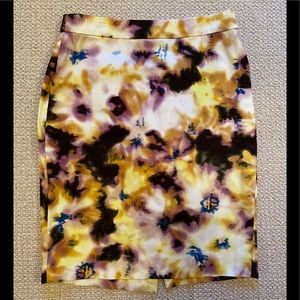 J Crew Factory Watercolor Floral Pencil Skirt